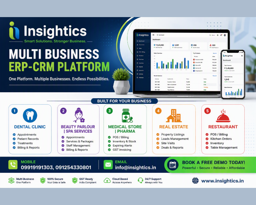 Insightics | Multi business ERP-CRM Platform